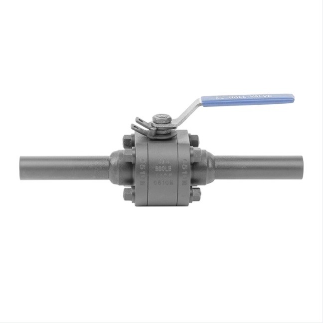 Forged Steel Round Ball Valve with Nipple Both End
