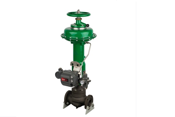 What is the relationship between the diameter of the electric control valve and the flow rate
