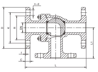 What are the precautions for the flow direction of the three-way ball valve?