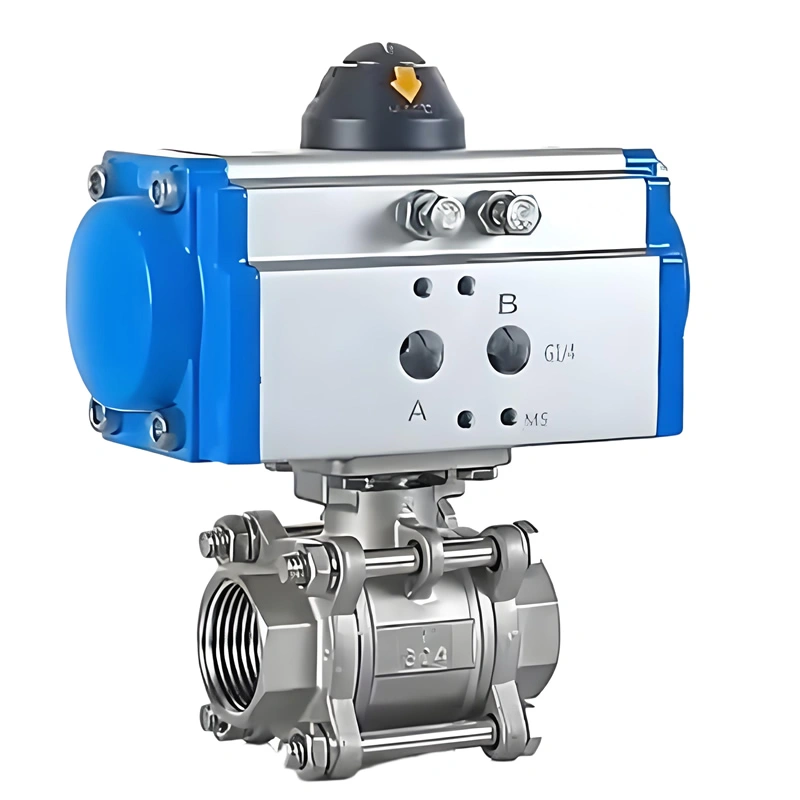 3-PC Pneumatic Thread Ball Valve