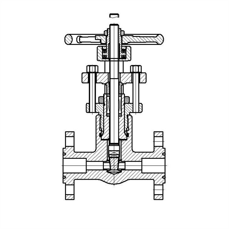 Cryogenic Pressure Seal Integral Flange Gate Valve