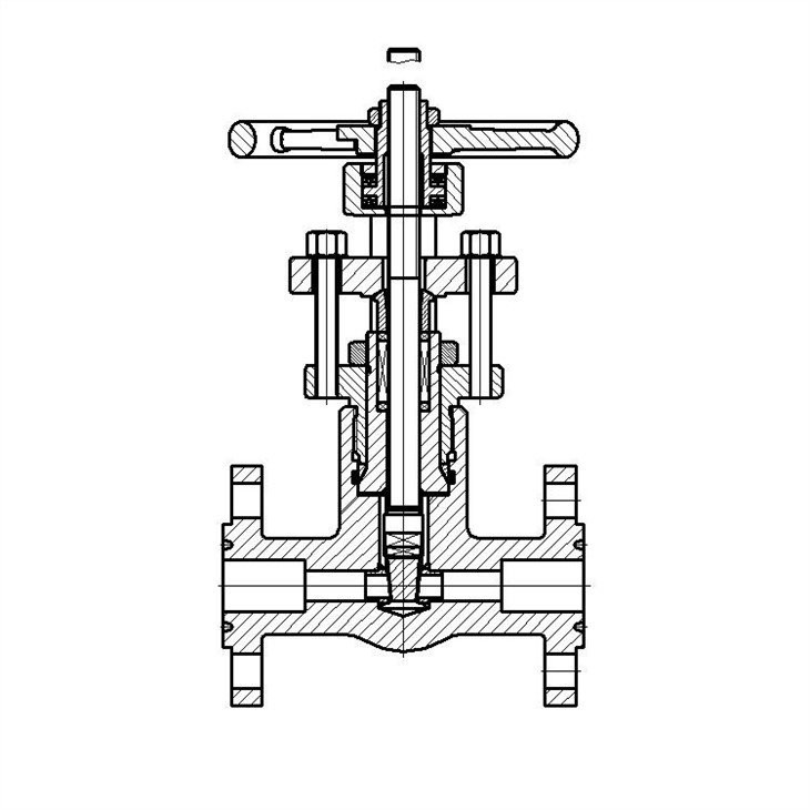 Cryogenic Pressure Seal Integral Flange Gate Valve