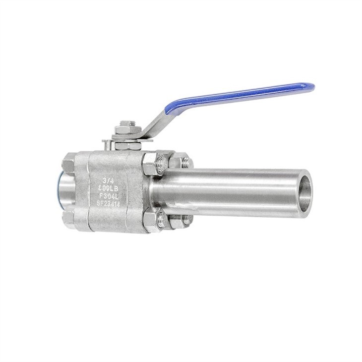 Forged Stainless Steel Ball Valve with Nipple One End
