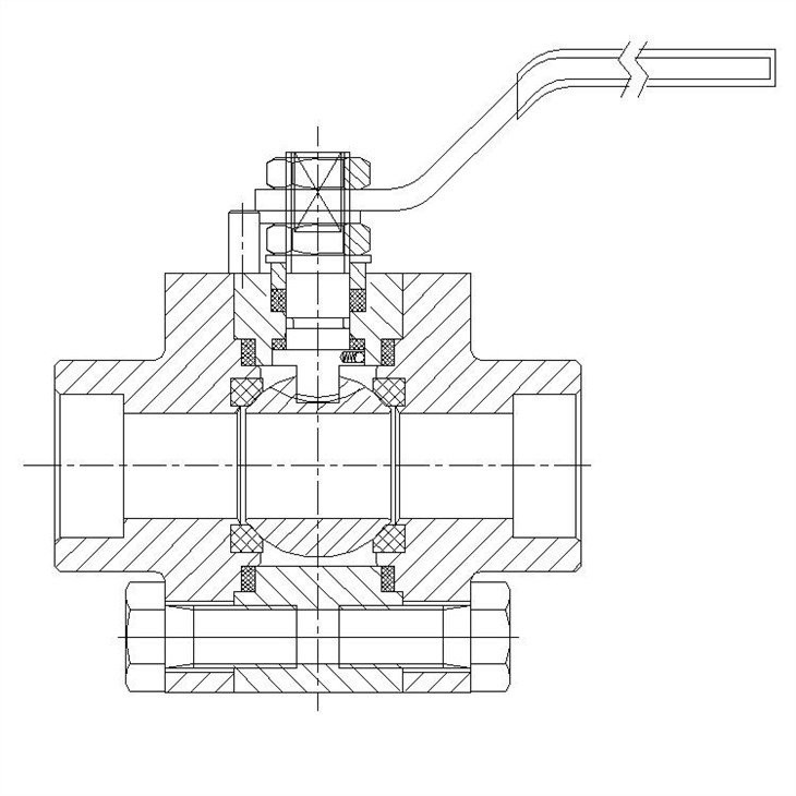 Forged Steel Ball Valve with Nipple Both End Square Body