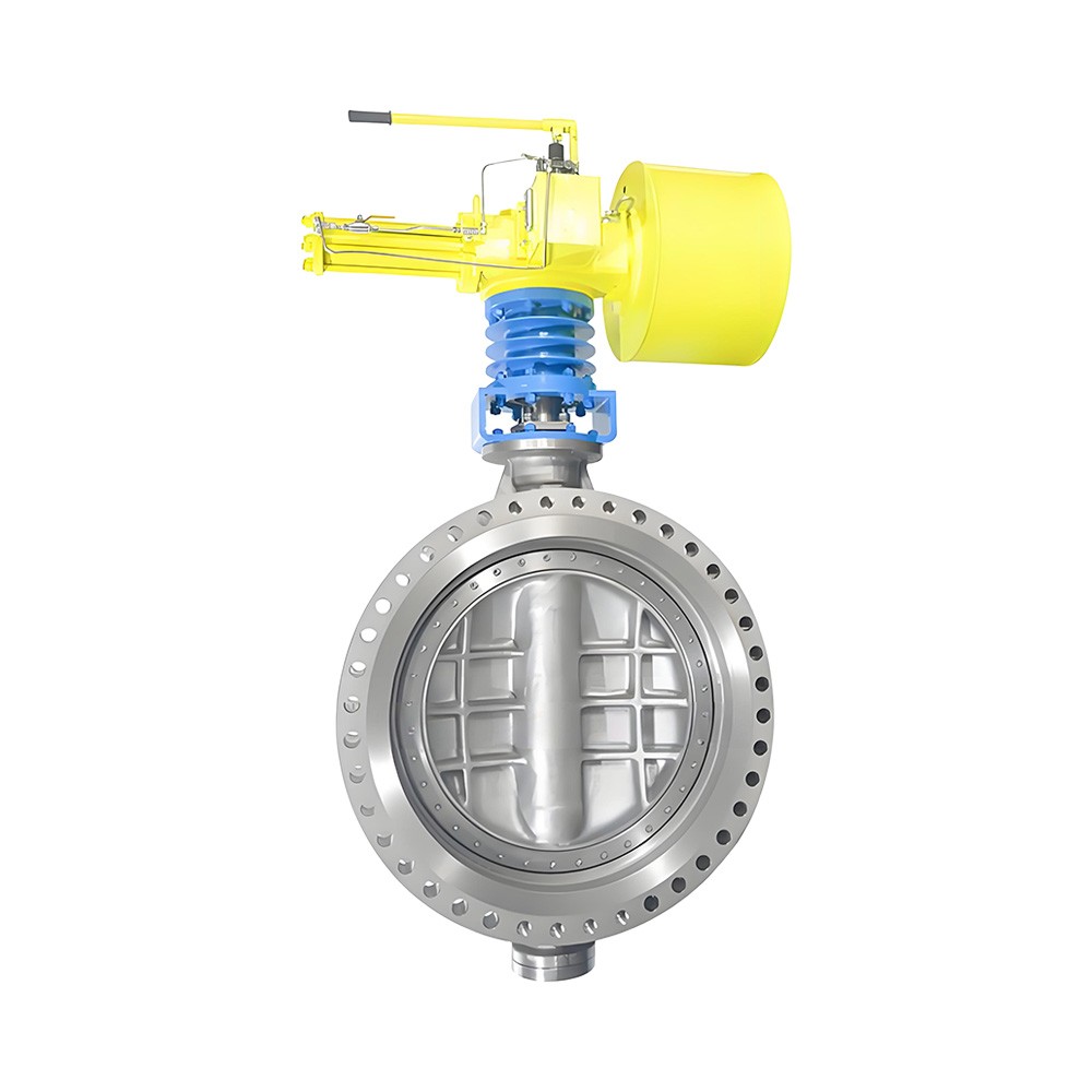 Metal-To-Metal Butterfly Valve With Pneumatic Actuator