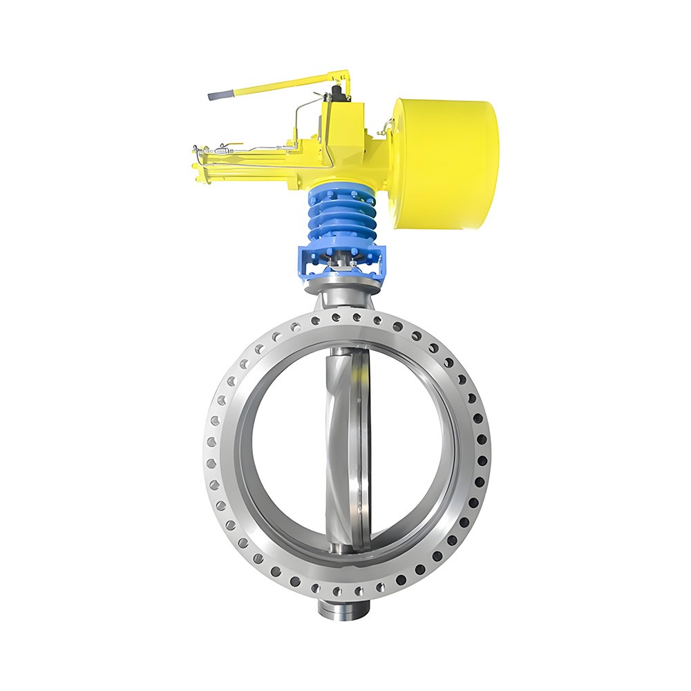 Metal-To-Metal Butterfly Valve With Pneumatic Actuator