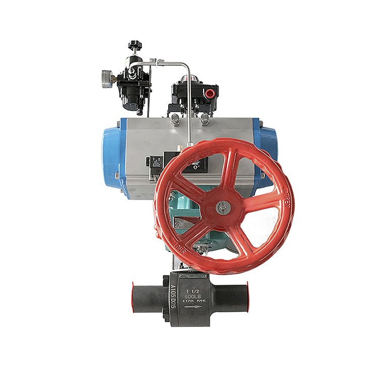 Pneumatic 2 Piece Forged Steel Ball Valve