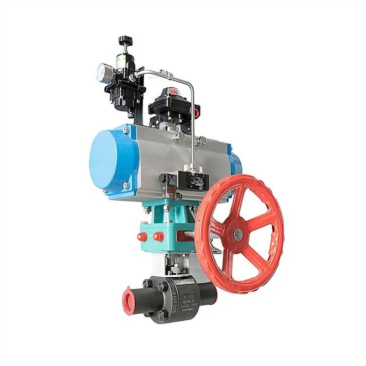 Pneumatic 2 Piece Forged Steel Ball Valve