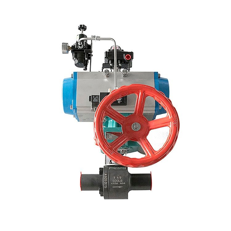 Pneumatic 2 Piece Forged Steel Ball Valve