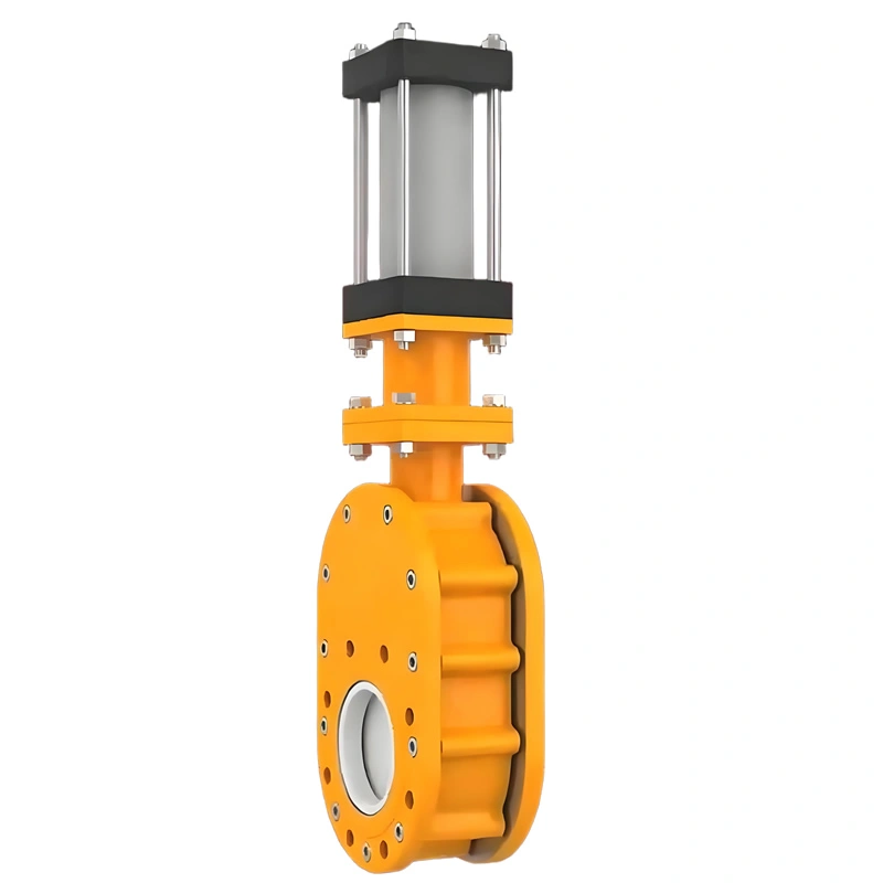 Pneumatic Ceramic Discharge Double Gate Valve