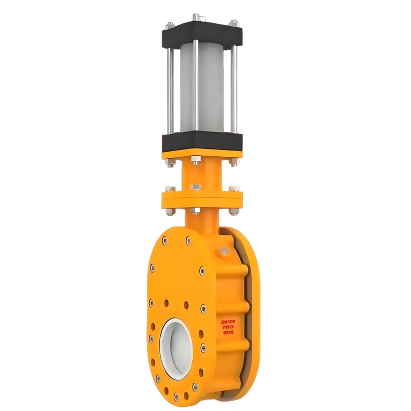 Pneumatic Ceramic Discharge Double Gate Valve