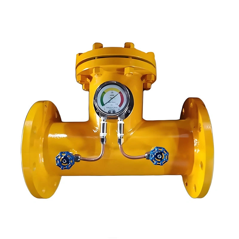 Tee Strainer with Pressure Gauges
