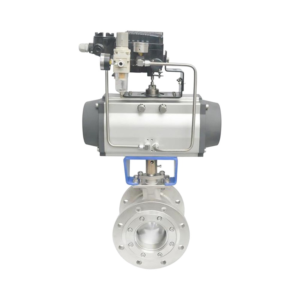 V-Port Ball Valve With Pneumatic Actuator